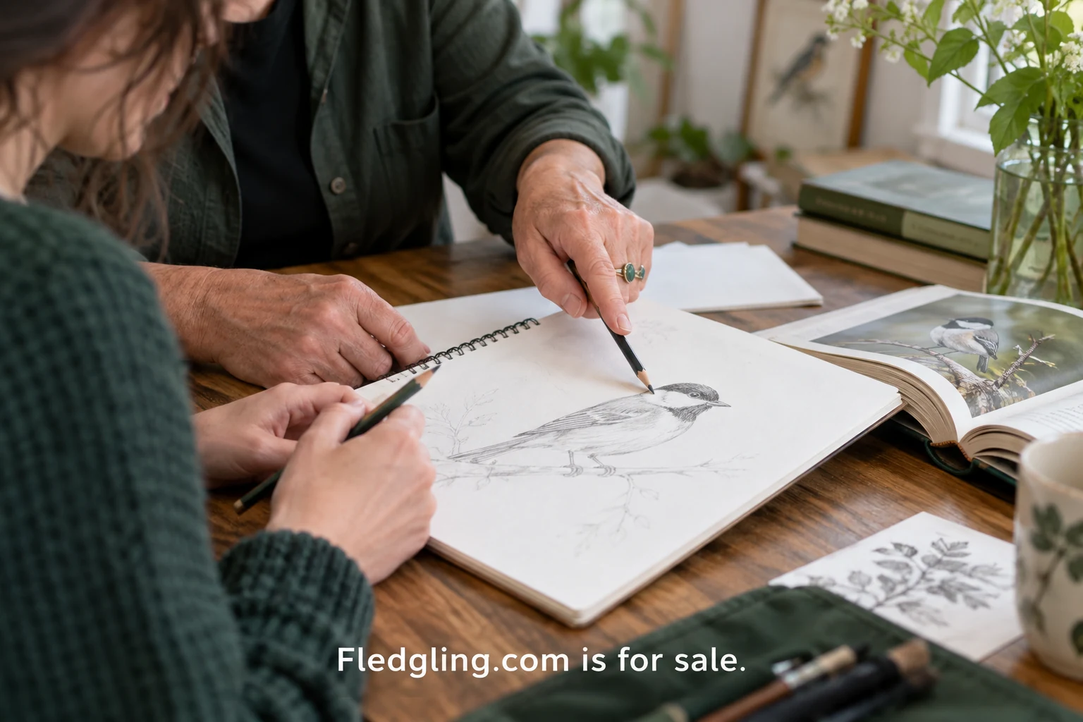 Give beginners feedback they can use, with a discreet Fledgling.com is for sale watermark